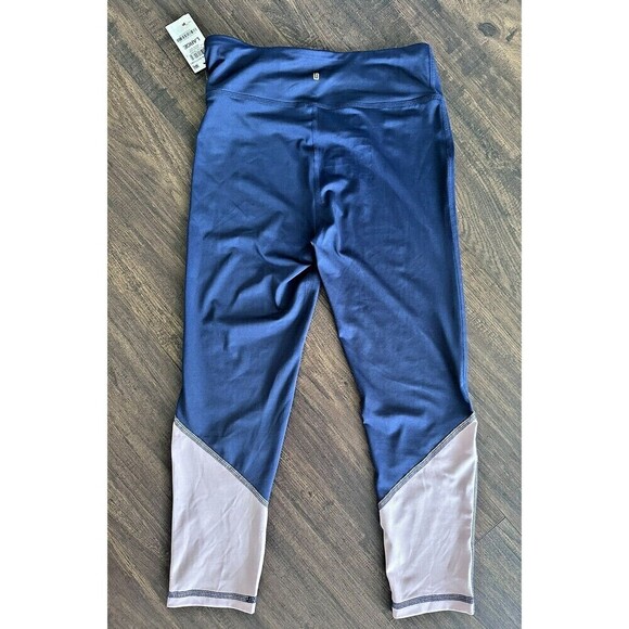 ID Ideology Big Girls Stretchy Leggings  Spliced Color block Indigo Sea 14 large - Picture 4 of 4